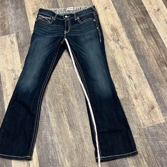 Ariat Blue Bootcut Denim Embroidered Jeans Women Size 32 - Picture 14 of 15